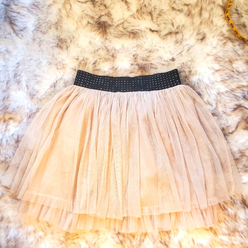 Champagne Glitter Tulle Skirt